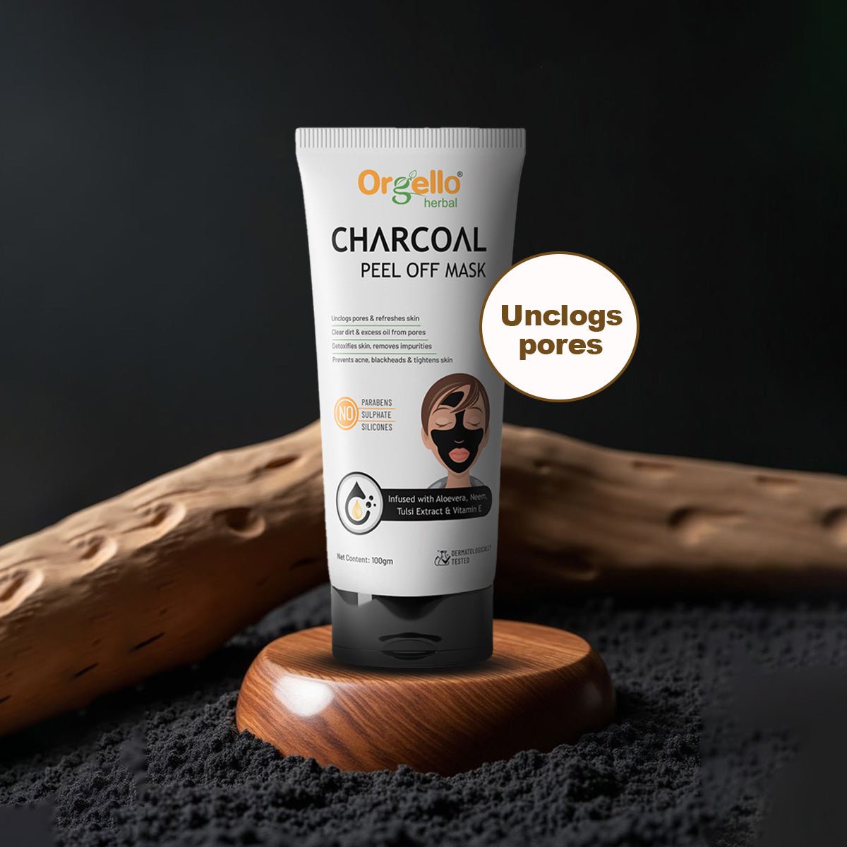 Charcoal Peel off Mask - 100g - simple